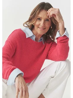 Sweter "Alya" w kolorze koralowym
