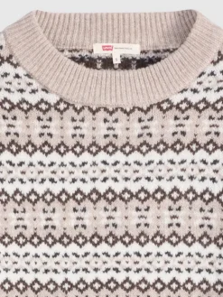 Sweter w kolorze beżowo-białym