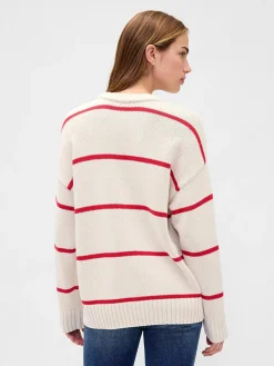 Sweter w kolorze kremowo-czerwonym