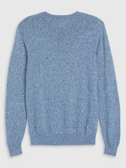 Sweter w kolorze niebiesko-białym