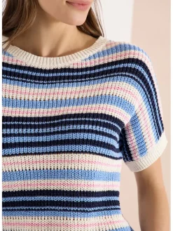 Sweter w kolorze niebiesko-kremowym