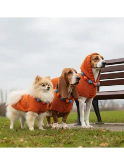 Sweter w kolorze pomarańczowym dla psa