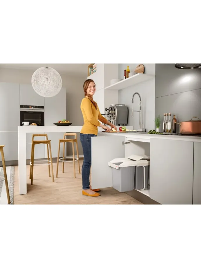 System segregacji śmieci "Multi-Box duo L" do zabudowy - 26 x 43 x 50 cm