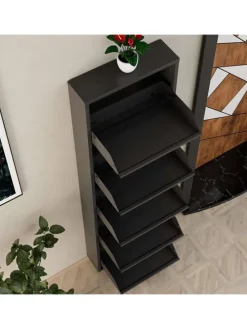 Szafka w kolorze antracytowym na buty - 50 x 169 x 15 cm
