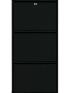 Szafka w kolorze czarnym na buty - 50 x 103 x 15 cm