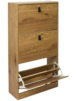 Szafka w kolorze jasnobrązowym na buty - 63 x 117 x 24 cm