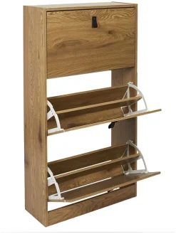 Szafka w kolorze jasnobrązowym na buty - 63 x 117 x 24 cm