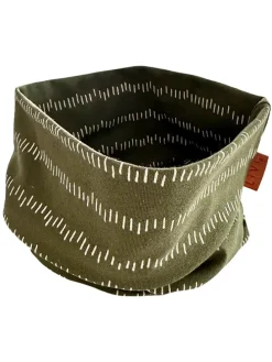 Szal-koło "Stripes khaki" w kolorze khaki - 50 x 24 cm