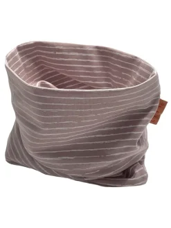 Szal-koło "Winterstripes oldrose" w kolorze szaroróżowym - 50 x 24 cm