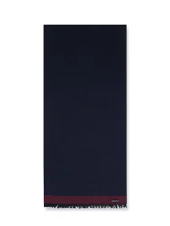 Szal w kolorze granatowo-czerwonym - 180 x 38 cm