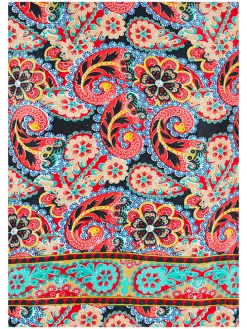 Szal w kolorze granatowym ze wzorem - 180 x 50 cm