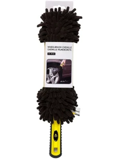 Szczotka w kolorze czarno-żółtym do czyszczenia samochodu - dł. 30 cm