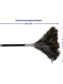 Szczotka w kolorze czarnym do kurzu - wys. 81 x Ø 20 cm