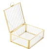 Szkatułka "Grazia" w kolorze złotym na biżuterię - 13 x 5 x 11 cm