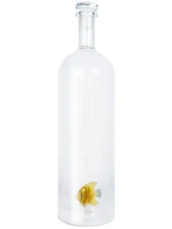 Szklana butelka "Goldfish" w kolorze żółtym - 1,2 l