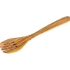 Sztućce (2 szt.) w kolorze jasnobrązowym do sałaty - dł. 30 cm
