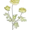 Sztuczna gałązka ''Ranunculus'' w kolorze zielono-żółtym - dł. 61 cm
