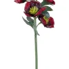 Sztuczna roślina "Christrose" w kolorze ciemnoczerwonym - dł. 29 cm