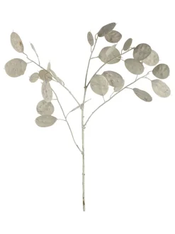 Sztuczny kwiat "Dollar plant" w kolorze białym - dł. 86 cm