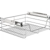 Szuflada teleskopowa w kolorze srebrnym - 50 x 15 x 45 cm