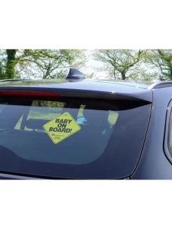 Tabliczka samochodowa "Baby on Board" w kolorze żółtym
