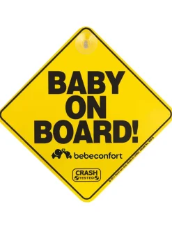 Tabliczka samochodowa "Baby on Board" w kolorze żółtym