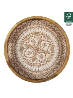 Taca w kolorze beżowo-brązowym - Ø 35 cm