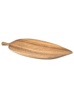 Taca w kolorze jasnobrązowym do serwowania - 25 x 12 cm