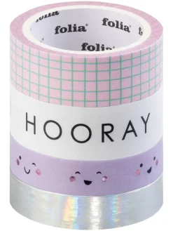 Taśmy washi "Hotfoil Happy Vibes" ze wzorem - 4 x 5 m