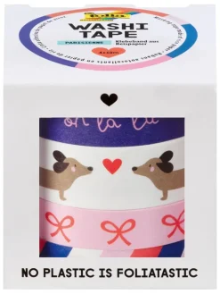 Taśmy washi "Parisienne" ze wzorem - 4 x 10 m