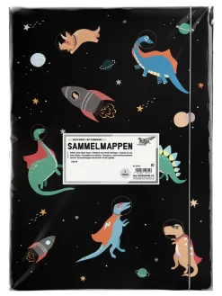 Teczka "Space dinos" w kolorze czarnym