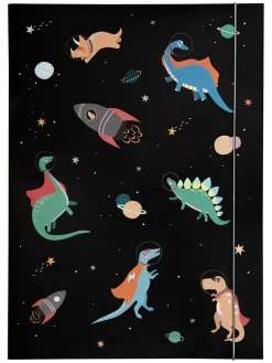 Teczka "Space dinos" w kolorze czarnym