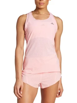 Top "Adizero" w kolorze jasnoróżowym do biegania