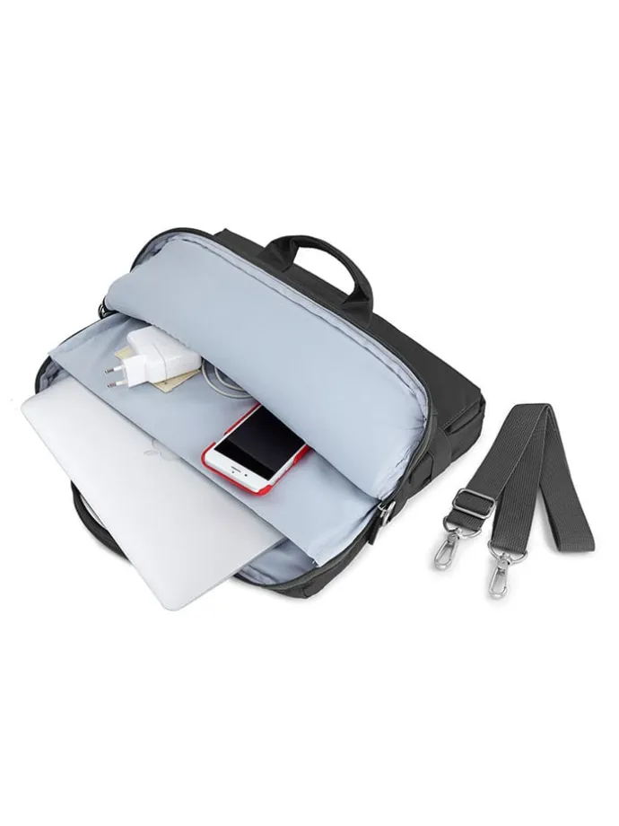 Torba "ID Device" w kolorze czarnym na laptopa - 36 x 33 x 7 cm