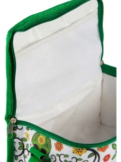 Torba izolacyjna w kolorze zielonym ze wzorem - 28 x 14 x 16,5 cm