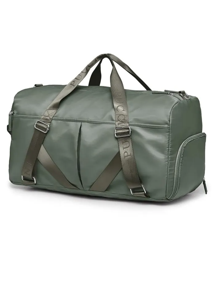 Torba sportowa w kolorze khaki - 52 x 28 x 26,5 cm
