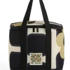 Torba termiczna "Orla Kiely" w kolorze czarno-beżowym - 30 x 22 x 20 cm - 12 l