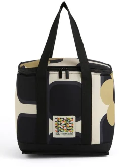 Torba termiczna "Orla Kiely" w kolorze czarno-beżowym - 30 x 22 x 20 cm - 12 l