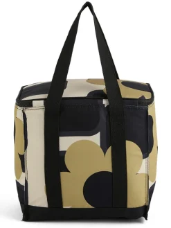 Torba termiczna "Orla Kiely" w kolorze czarno-beżowym - 30 x 22 x 20 cm - 12 l