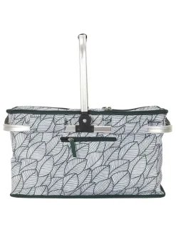 Torba termiczna w kolorze biało-zielonym - 48 x 24 x 27 cm - 25 l