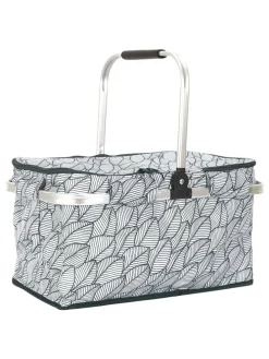 Torba termiczna w kolorze biało-zielonym - 48 x 24 x 27 cm - 25 l