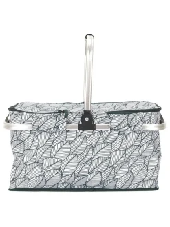 Torba termiczna w kolorze biało-zielonym - 48 x 24 x 27 cm - 25 l