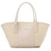 Torebka "Amalfi" w kolorze kremowym - 38 x 19 x 12 cm