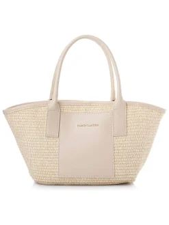 Torebka "Amalfi" w kolorze kremowym - 38 x 19 x 12 cm