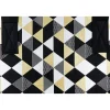 Torebka "Modern graphic" w kolorze czarno-beżowo-białym - 40 x 26 x 25 cm