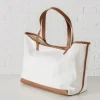 Torebka "Travel" w kolorze białym - 50 x 27 x 23 cm