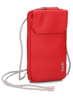 Torebka w kolorze czerwonym na telefon - 10 x 19 x 3 cm