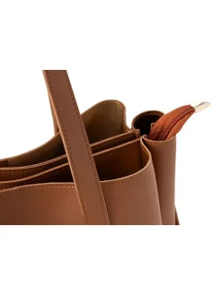 Torebka w kolorze jasnobrązowym - 32 x 27 x 13 cm