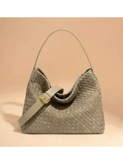 Torebka w kolorze szarobrązowym - 34 x 29 x 11 cm