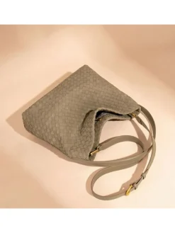 Torebka w kolorze szarobrązowym - 34 x 29 x 11 cm